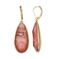 Napier Simulated Abalone Teardrop Earrings