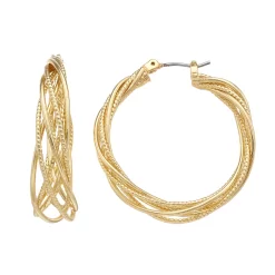 Napier Braided Hoop Earrings