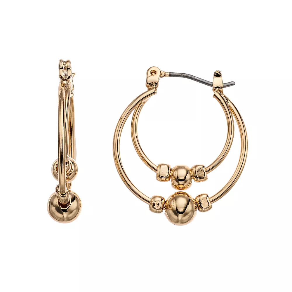 Napier Double Hoop Click-It Earrings 1 Napier Double Hoop Click-It Earrings