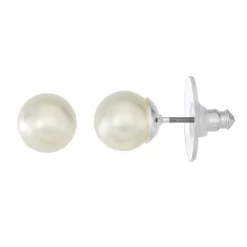 Napier 8mm Simulated Pearl Stud Earrings