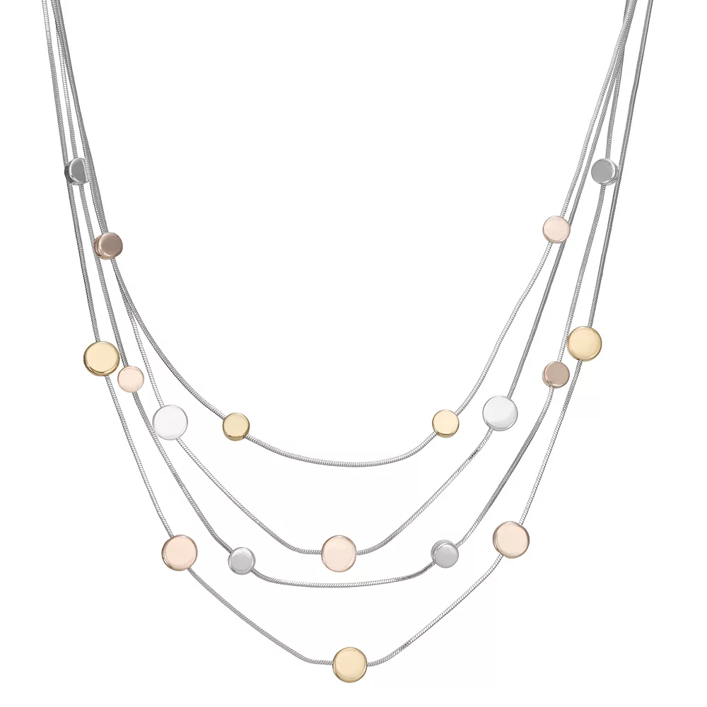 Napier Medallion Station Multi-Strand Necklace 1 Napier Medallion Station Multi-Strand Necklace