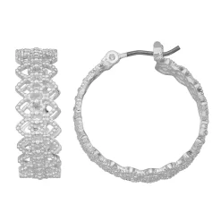 Napier Lace Hoop Earrings