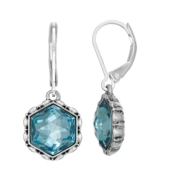 Napier Social Hexagon Drop Earrings