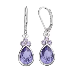 Napier Simulated Gemstone Teardrop Drop Earrings