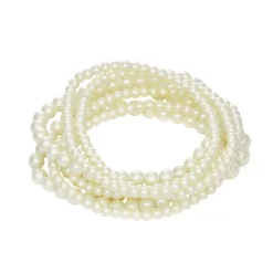 Napier Silver Tone Seven Row Stretch Bracelet