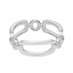 Napier Silver Tone Stretch Tailored Bracelet