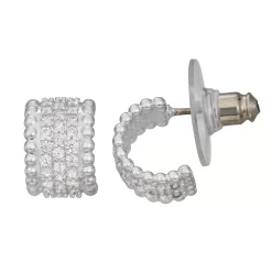 Napier Crystal Beaded Stud Earrings
