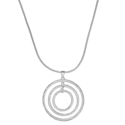 Napier Silver Tone Pendant Necklace