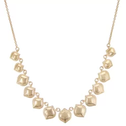 Napier Gold Tone Petal Collar Necklace