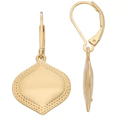 Napier Gold Tone Petal Drop Earrings