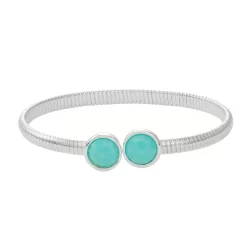 Women's Napier Br 2.5In Seasonal Color Illusion Cuff - Silver/Turquoise