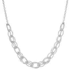 Napier Silver Tone Twisted Chain Necklace
